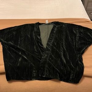 Olive green Velvet cardigan